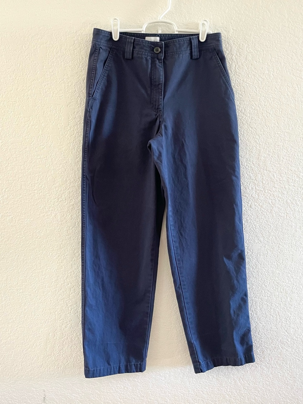 Aritzia Sunday Best Twill Straight Leg Pants Trousers Navy Sz 6 EUC